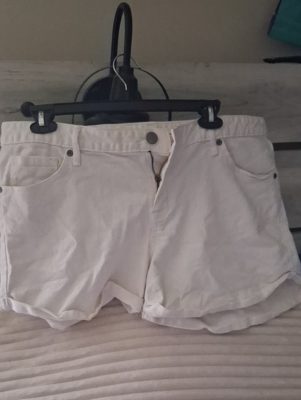 Mossimo Supply Co. Cream Jean Shorts